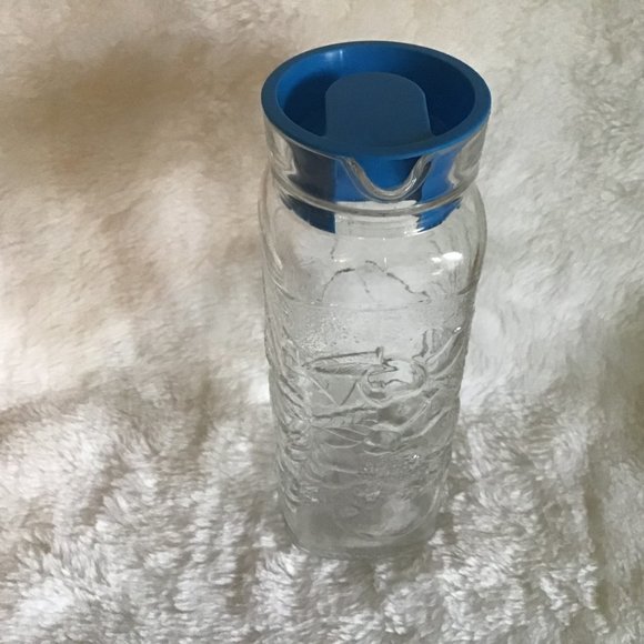 Vintage Arcoroc Glass Pitcher Raised Fruit Design - Picture 5 of 7